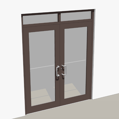 Bronze storefront entry with two 3-0 x 7-0 doors. .... 