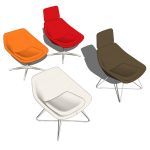 Modern Allermuir Open chairs designed by Luke Pear...