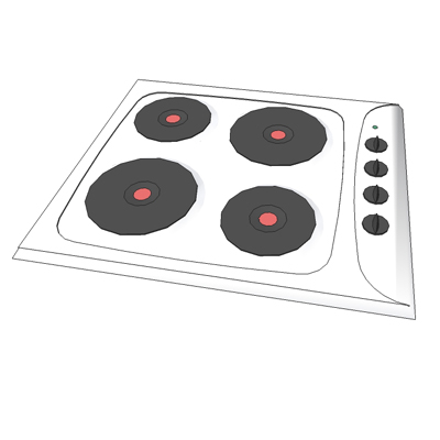White electric hob
603mm w, 520mm d, 17mm h
note.... 