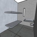 Cinder block jail cell