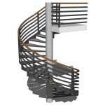 Spiral staircase in two configurations: Metal and ...