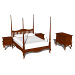 Traditional style bedroom furniture set. Configura...