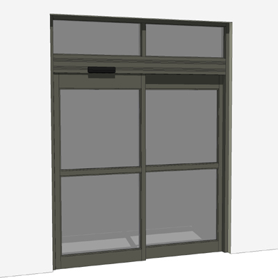 Bronze storefront automatic sliding entry. Doors a.... 