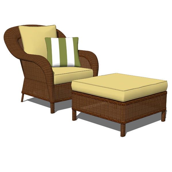 Palmetto Honey all weather wicker armchair and ott.... 