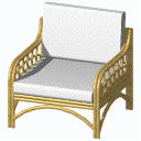 Archicad 11 Object Library, Bamboo Seat. 