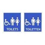 Toilets sign - English & German