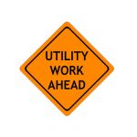 US Utility Work construction sign; code W12-7