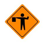 US roadworks warning sign; code W20-7A