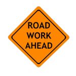 US Road Work construction sign; code w21-4