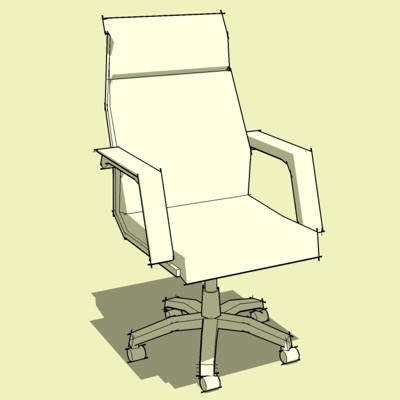 Archetype Lo-Poly Generic Desk Chairs. High Back M.... 
