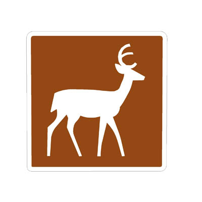 Brown series Recreational and Cultural sign: Deer .... 