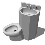 View Larger Image of Penal-Ware 1418 Lav-Toilet Comby