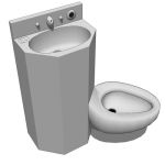 View Larger Image of Penal-Ware 1418 Lav-Toilet Comby