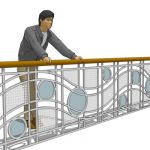 View Larger Image of Metal Glass Railing