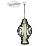 View Larger Image of wicker hanging lamp