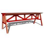View Larger Image of Truss A-Frame Bench