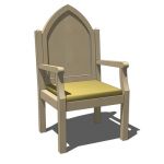 View Larger Image of Gothic Arch Celebrants chair