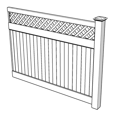 View Larger Image of Vinyl Fence 8 Privacy