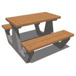View Larger Image of Alpha Precast 185 Picnic Tables