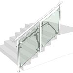 View Larger Image of Glass and metal railing