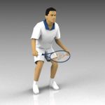 View Larger Image of Male tennis player 01