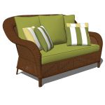 View Larger Image of Palmetto wicker loveseat