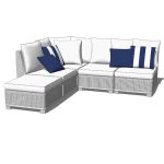 View Larger Image of Palmetto white sectional sofas