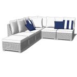 View Larger Image of Palmetto white sectional sofas