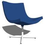 View Larger Image of YS/1T swivel armchair